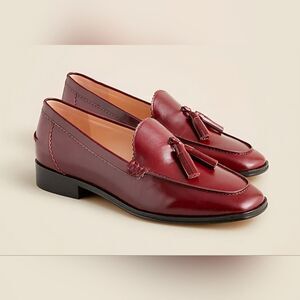 J Crew Maison Tassel Loafers in Italian Leather Women's 7